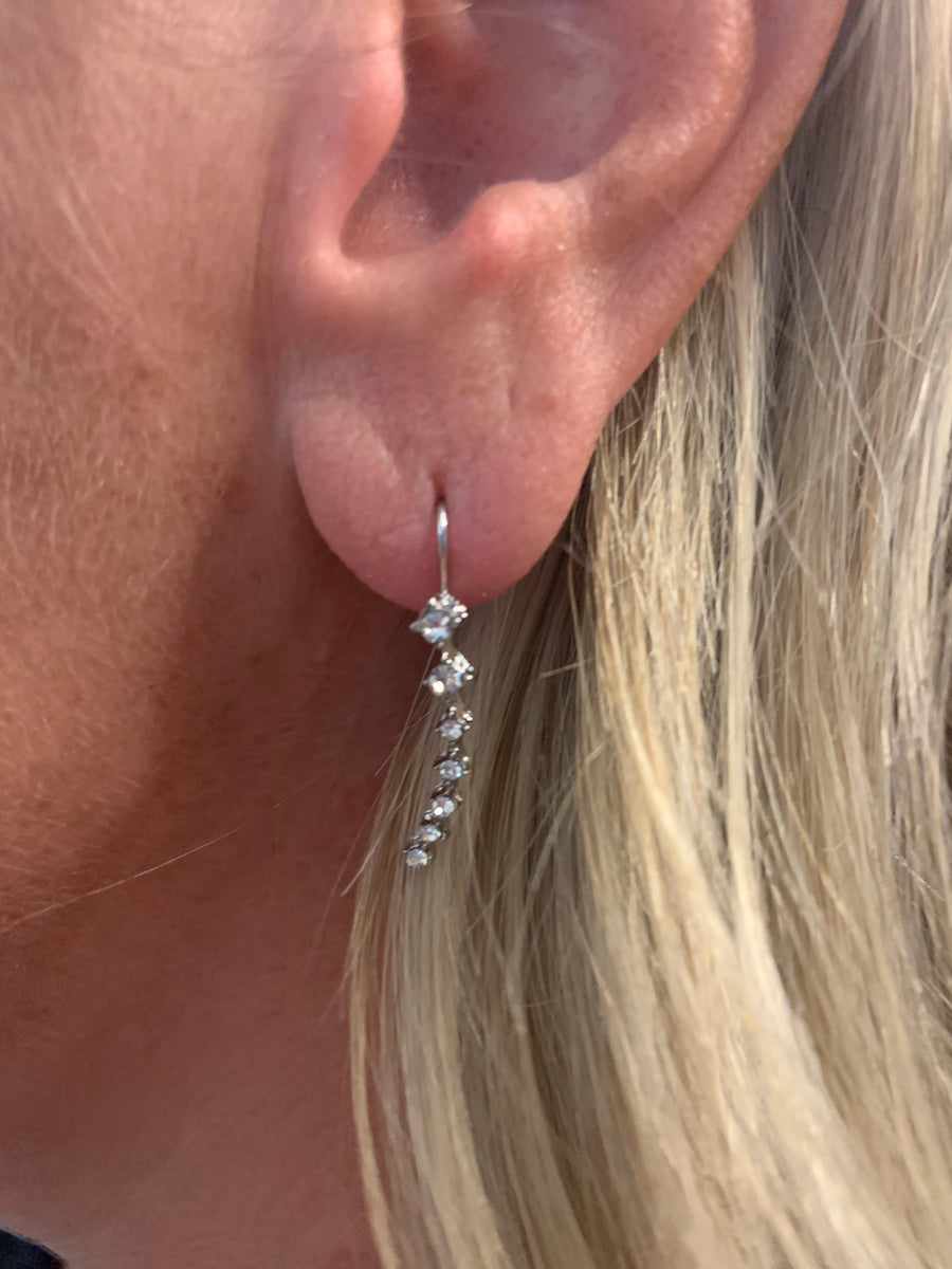 Rhinestone studded earrings